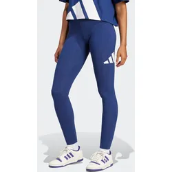 Trainingstights ADIDAS SPORTSWEAR "ESSENTIALS BIG LOGO COTTON LEGGINGS", Damen, Gr. XL, N-Gr, blau (dunkelblau, weiß, normal, gr.), Obermaterial: 90% Baumwolle, 10% Elasthan, Hosen, mit hohem Bund, aus Baumwolle und Elasthan, stretchig