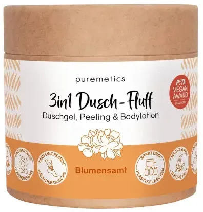 puremetics Dusch-Fluff 3in1 Blumensamt (Limited Edition)