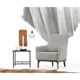 Xlmoebel Ohrensessel Cocktailsessel Grau aus Stoff für modernes Wohnzimmerdesign (1-St., Cocktailsessel Grau), Made in Europa grau