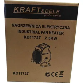 KRAFT DELE KD11727 Elektroheizung 2,5 kW Rot