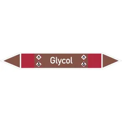 Rohrleitungskennzeichen Glycol - 187x26 mm Folie selbstklebend