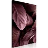 Artgeist Artgeist, Wandbild Velvet Leaves, Leinwand, Hochformat, 80 x 120 cm)