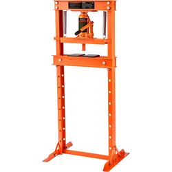 VEVOR Werkstattpresse Hydraulikpresse 12 t, Auto Kfz Rahmenpresse Presse Orange 40-705 mm, Manuelle Lagerpresse Kohlenstoffstahl Werkstattpresse für die Autobuchsen, Kugelgelenke, U-Gelenke usw.