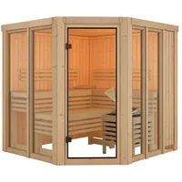 Karibu Sauna Airi Superior mit Eckeinstieg 68 mm Ohne