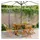vidaXL Gartenstühle 4 Stk. Klappbar Taupe Stoff und Massivholz
