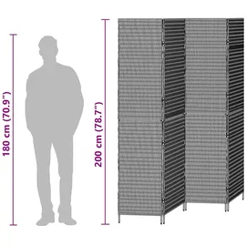 vidaXL Raumteiler Beige 196 x 200 cm Poly-rattan