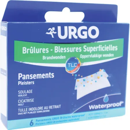 Urgo Bandagen Wasserdicht Verbrennungen Und Oberflächliche Verletzungen 5x7cm 6 Stück