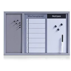 Zeller Whiteboard-Pinnwand 60,0 x 40,0 cm Kork grau