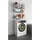 MID.YOU Waschmaschinenschrank Tubas 60 x 24 x 167 cm Weiß