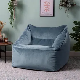 I.C.O.N. icon Sitzsack Sessel für Erwachsene, Hellblau, Textil, 1-Sitzer, Freiform, 97x73x84 cm, Hergestellt in Deutschland, Oeko-Tex® Standard 100, Reach, Wohnzimmer, Hocker, Sitzsäcke, XXL Sitzsäcke