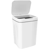 Mülleimer 16L Abfalleimer Sensor Weiß Automatik Küche Müllbehälter Papierkorb Bad Büro - Weiß