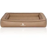 Knuffelwuff Hundebett Montego Orthopädisch Kunstleder 105 x 80cm Camel