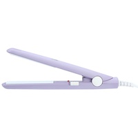 Klein Haarglätter 2 in 1 Mini Glätteisen und Lockenstab Einstellbare Temperatur Keramik Turmalinplatte Beauty Glätteisen Hair Curler für alle Haartypen(EU-Lila)