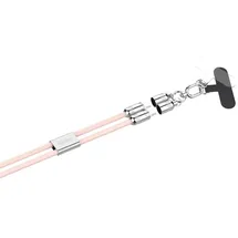 Ansmann USB-Lanyard rose Typ-C zu Typ-C, Trageband mit integriertem Kabel USB USB 120 cm