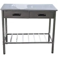 Westerholt Beistelltisch 100 x 50 cm Edelstahl Silber