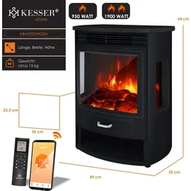 Kesser Prio Elektrokamin schwarz