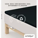 schlafgut Pure Topper Baumwolle 140 x 200 - 160 x 220 cm off black