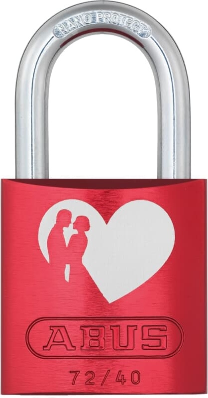 Abus Vorhangschloss Aluminium 72/40 rot LoveLock 6