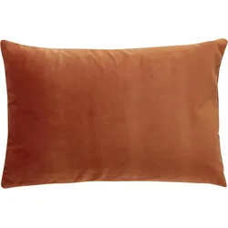 Hübsch Kissen 40 x 60 cm bernsteinfarben aus Velours