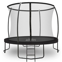 Zero Gravity Outdoor Trampolin Ø 183, 244, 305, 366, 427cm - TÜV-geprüfte Gartentrampoline inkl. Leiter - Sturmsicher in 5 Minuten - Aufbauvideo (305cm / 10ft / Black)