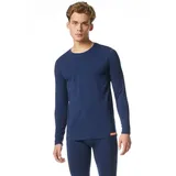 bruno banani Unterhemd »Warm Up«, mit kontrastfarbenen Markenlabel, blau