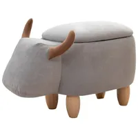 Svita Tierhocker Stauraum Kinderhocker Sitzhocker Kinderzimmer Sitzbox Stier