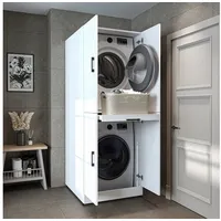 Roomart Waschmaschinenschrank Dora für Trockner & Waschmaschine, in 4