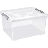 Curver 243813 Aufbewahrungsbox HANDY stapelbar (L x B x H) 490 x 390 x 250mm Transparent, Silber 1St