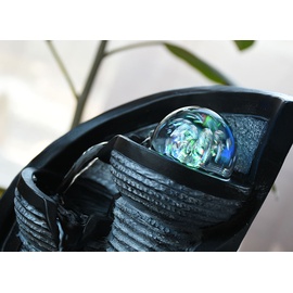 GLOBO LED-Brunnen Albert Kunststoff Grau