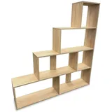 Coemo Treppenregal Scala Natur Bücherregal Holz Standregal Raumteiler