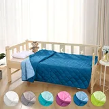 Wometo KINDER-SOMMERBETT, blau 135x200 cm, OEKO-TEX®, Schlaftextilien, Bettwäsche, Kinderbettwäsche – 2 Jahre Gewährleistung / mind. 14 Tage Rückgaberecht - Blau