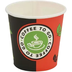 DELUKE® Coffee To Go Pappbecher 1000 Stück Mit Deckel - 120ml Einwegbecher Kaffeebecher To Go Getränkebecher Pappe Becher Einweg Teebecher