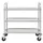 deluke Servierwagen KENNI für Küche 3-Etagen 96,5x55x90cm Edelstahl Küchenwagen mit Rollen Etagenwagen für Hotel Restaurant