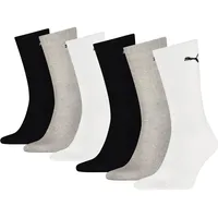 Puma Sportsocken, Regular Crew Socken Unisex 6er Pack Bequem sitzend 35-38