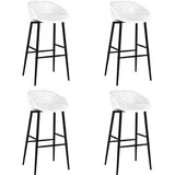 vidaXL Barhocker 4 Stk.  Ergonomisch Weiß