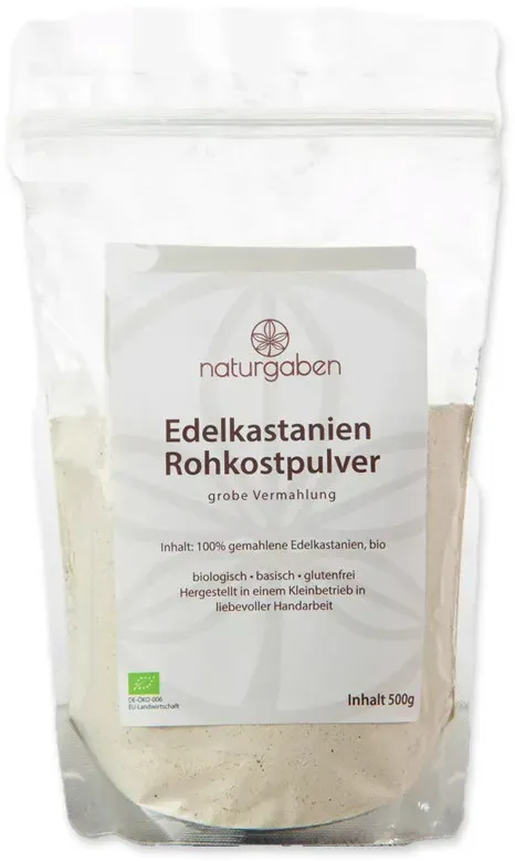 Edelkastanien Maroni Rohkost-Pulver classic – bio & roh (0.5kg)