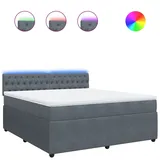 vidaXL Boxspringbett 180 x 200 cm Dunkelgrau