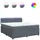 vidaXL Boxspringbett 180 x 200 cm Dunkelgrau