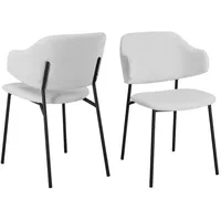 SalesFever Armlehnstuhl 2er Set - weiß