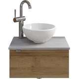 Saphir »Serie 6915 Waschschale mit Unterschrank für Gästebad, Gäste WC«, 51 cm breit, 1 Tür, Waschtischplatte, kleine Bäder, ohne Armatur