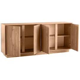 miliboo Skandinavisches Sideboard mit 4 Türen in Eichenholzoptik B180 cm COMO