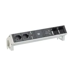 BACHMANN DESK2 2xT13 USB Charger 2xCM, Strom 0,2m GST18 Weiß Schweiz