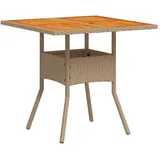 vidaXL Gartentisch 80 x 80 x 75 cm Beige