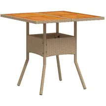 vidaXL Gartentisch 80 x 80 x 75 cm Beige