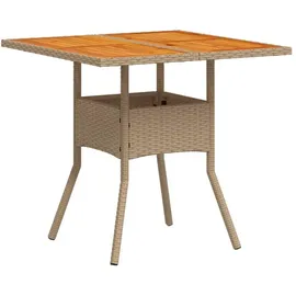 vidaXL Gartentisch 80 x 80 x 75 cm Beige