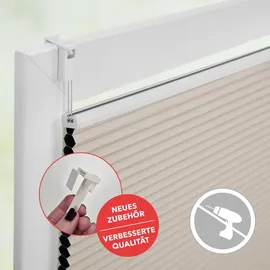Lichtblick Thermo-Plissee Klemmfix 45 x 130 cm Creme