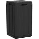 vidaXL Outdoor-Mülltonne Anthrazit 38x38x65 cm PP