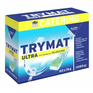 KLEEN PURGATIS Trymat Ultra Geschirr-Reiniger-Tabs, Alkalisches und hochwirksames Geschirr-Reiniger-Konzentrat, 1 Karton = 5 Packungen à 60 Tabs à 18 g = 300 Tabs
