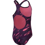 Speedo HyperBoom Allover Medalist Badeanzug - True Navy / Electric Pink / Fandango Pink - 13-14 Jahre