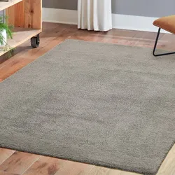 Teppich ANDIAMO "San Paolo", grau, B:160cm H:27mm L:230cm, Polyester, Teppiche, Uni Farben, weiche Qualität, ideal im Wohnzimmer & Schlafzimmer